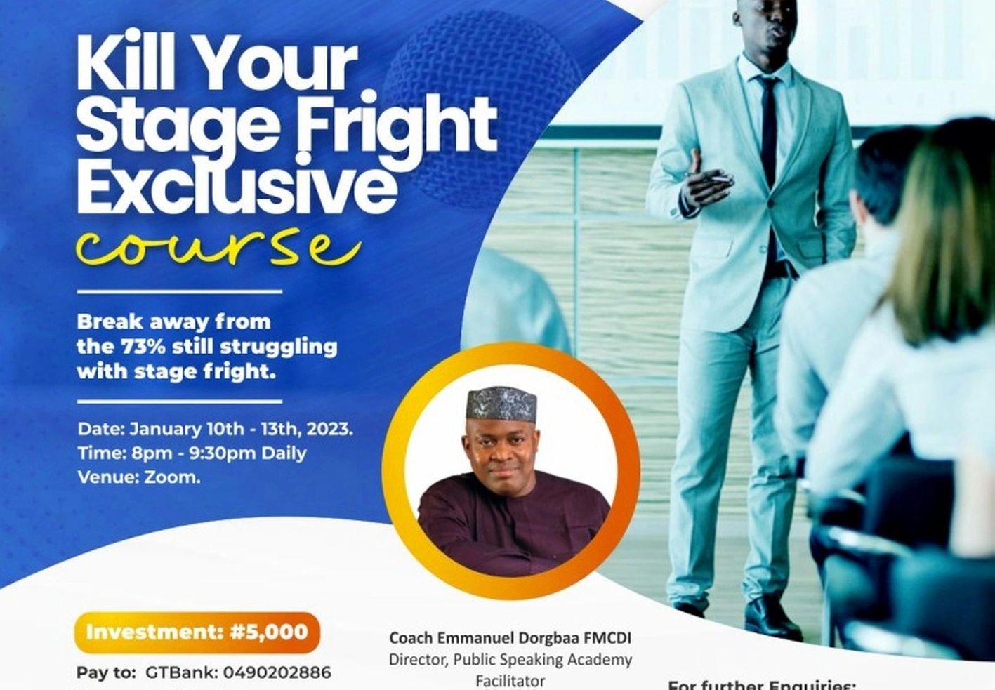 Fear management business course